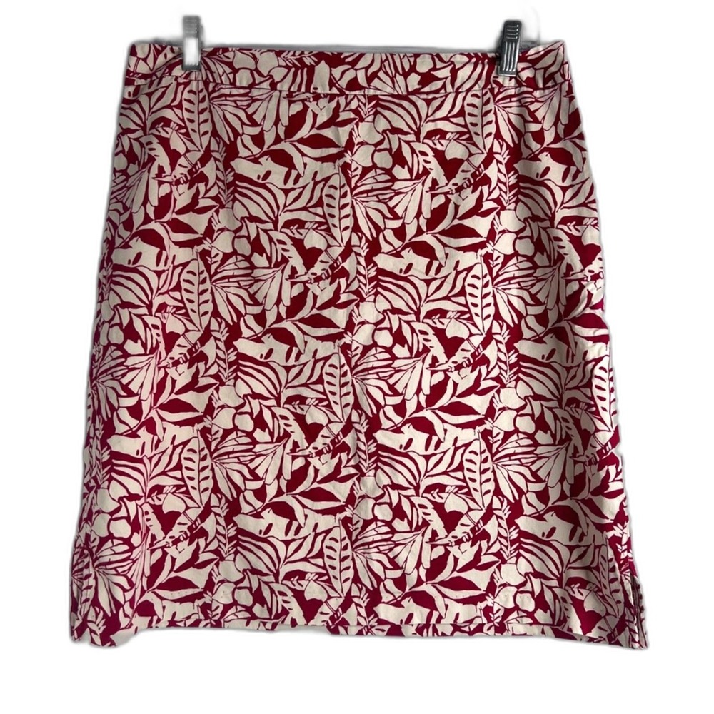 GAP 100% Cotton Casual Lightweight Skirt Aline Print Size 12 Maximal Busy